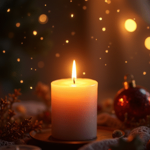 christmas candlelight glow motion card – warm animated holiday greeting (canva editable)