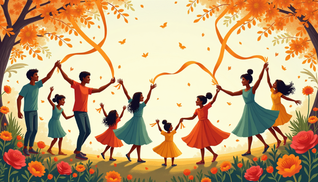 Joyful Dance and Coloring Celebration - Free PDF Coloring Book Samples | Inkspired Creations dancing kids