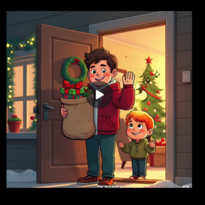 editable christmas card – cute kids & mom doodle greeting | printable holiday card | instant download | christmas 2025 template