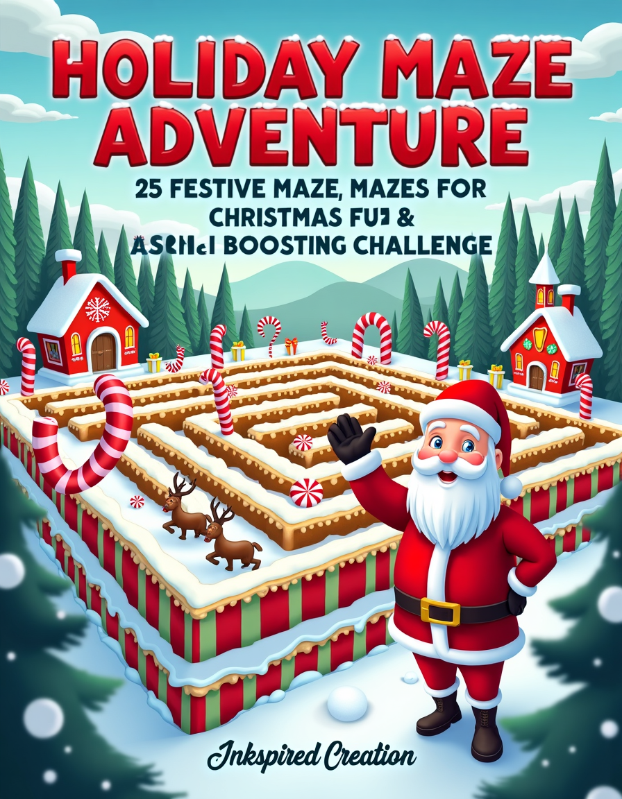holiday maze adventure: 25 festive mazes for christmas fun & brain boosting challenge holiday maze adventure: 25 festive mazes for christmas fun & brain boosting challenge