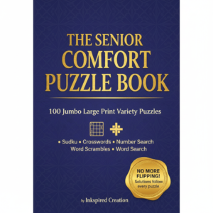 the senior comfort puzzle book: 100 jumbo large print puzzles