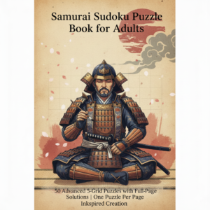 samurai sudoku puzzle book for adults – vol. 1 | 50 advanced 5 grid puzzles