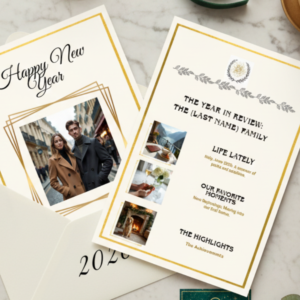 the 2026 editorial year in review: luxury new year photo card template