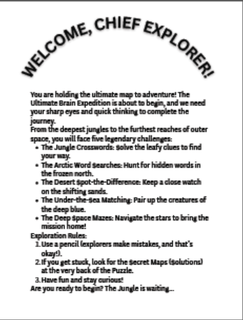 the ultimate brain expedition: 85 puzzle jumbo variety adventure (premium color edition) the ultimate brain expedition: 85 puzzle jumbo variety adventure (premium color edition)