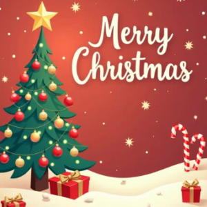 bright & cheerful canva editable christmas greeting card