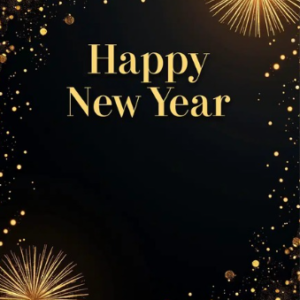 luxury gold canva editable new year greeting card