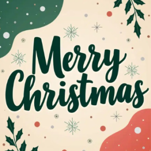 modern typography canva editable christmas greeting card