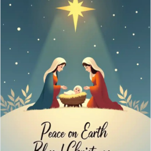 faith inspired nativity canva editable christmas greeting card