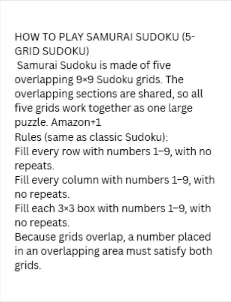 samurai sudoku puzzle book for adults – vol. 1 | 50 advanced 5 grid puzzles samurai sudoku puzzle book for adults – vol. 1 | 50 advanced 5 grid puzzles