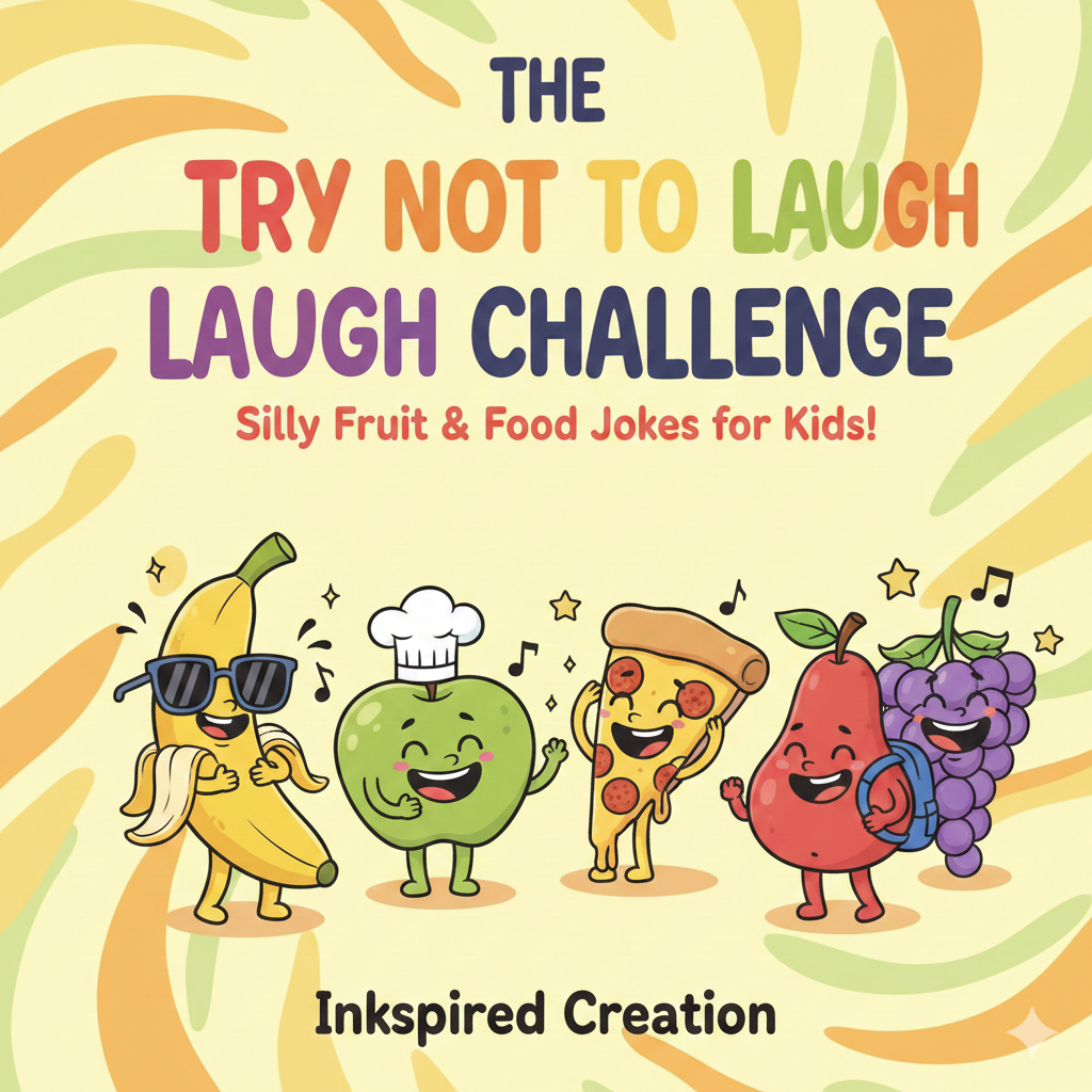"try not to laugh challenge" fruit & food joke book for kids "try not to laugh challenge" fruit & food joke book for kids