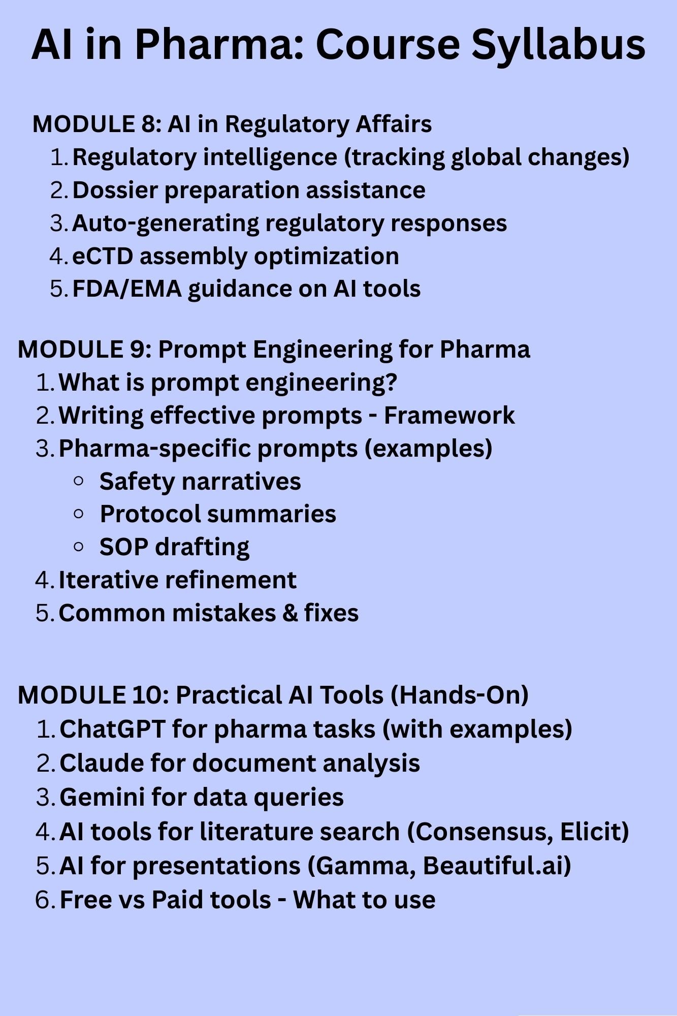 ai for pharma professionals: automate, don’t eliminate — practical ai skills for qa, pv, regulatory & medical writing ai for pharma professionals: automate, don’t eliminate — practical ai skills for qa, pv, regulatory & medical writing