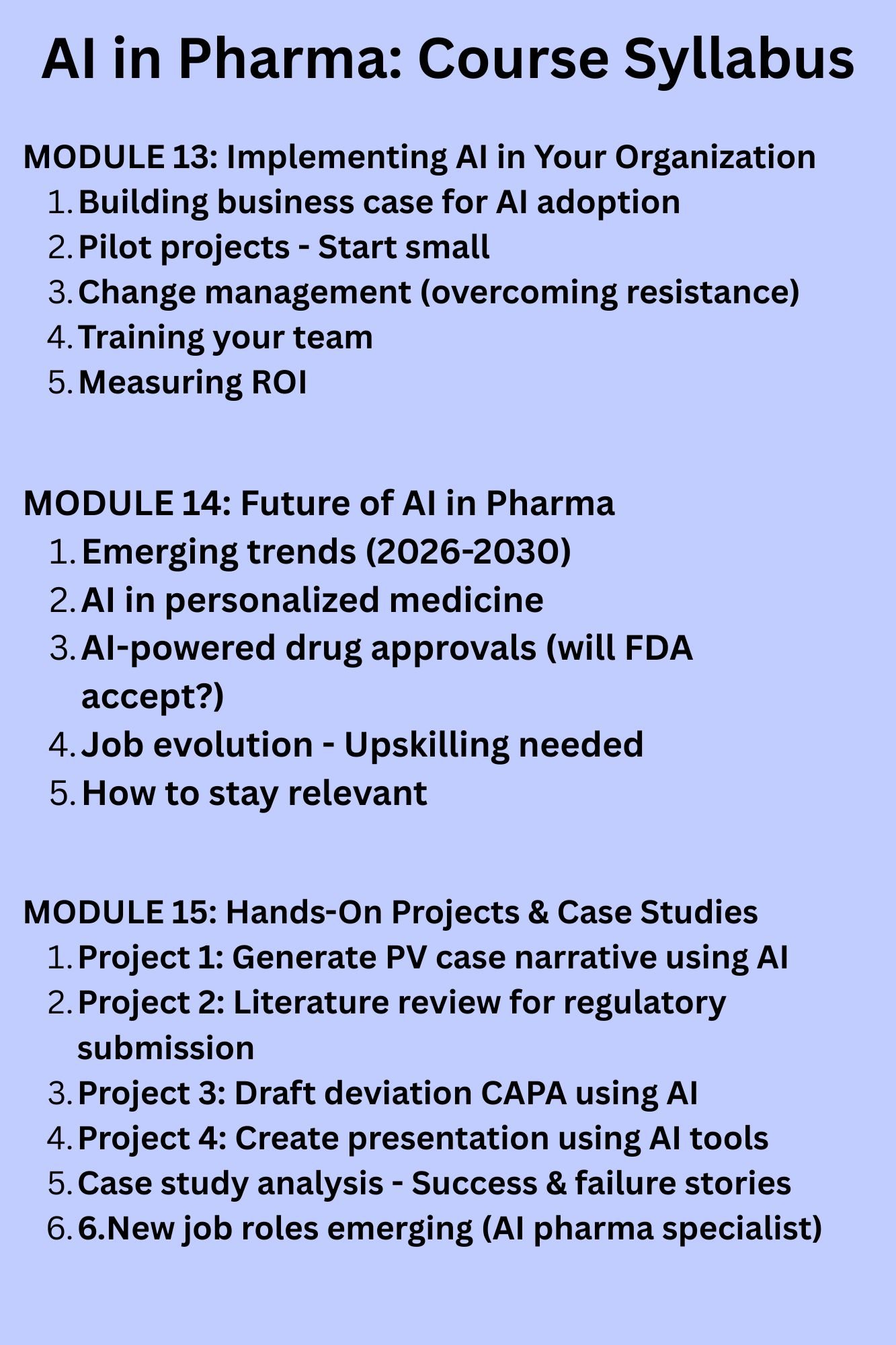 ai for pharma professionals: automate, don’t eliminate — practical ai skills for qa, pv, regulatory & medical writing ai for pharma professionals: automate, don’t eliminate — practical ai skills for qa, pv, regulatory & medical writing