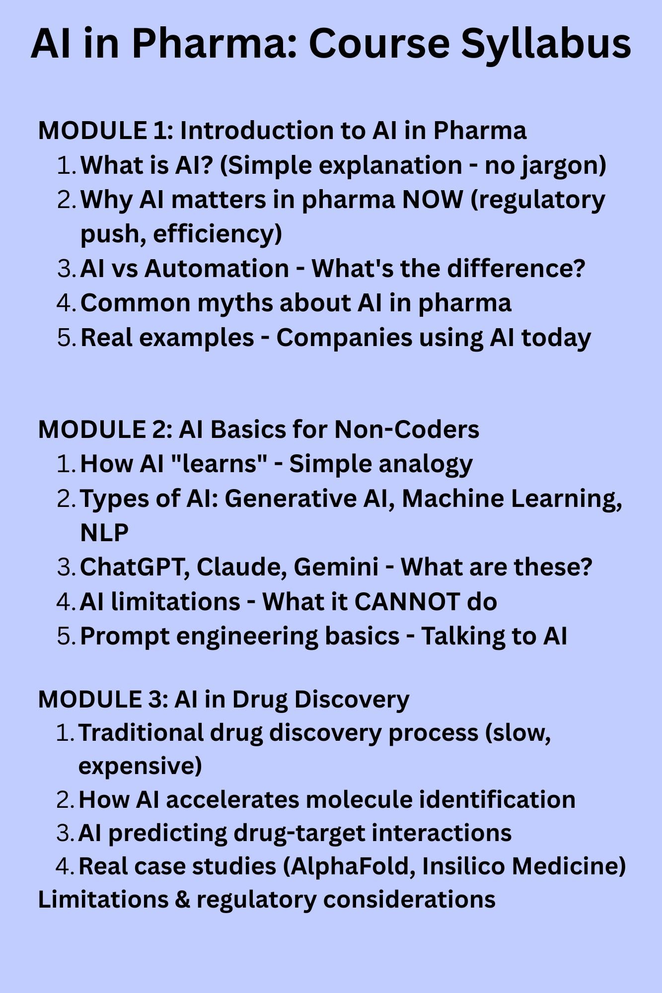 ai for pharma professionals: automate, don’t eliminate — practical ai skills for qa, pv, regulatory & medical writing ai for pharma professionals: automate, don’t eliminate — practical ai skills for qa, pv, regulatory & medical writing