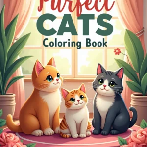 purrfect cats coloring book: cute & relaxing cat scenes for creativity and fun