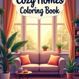 cozy homes coloring book: relaxing interior & comfort living scenes for creativity