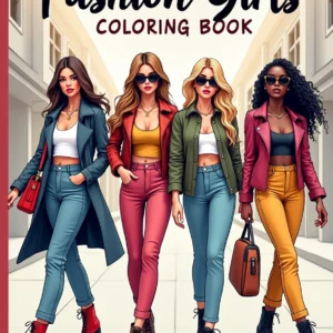 fashion girls coloring book: stylish & trendy outfits for creative expression