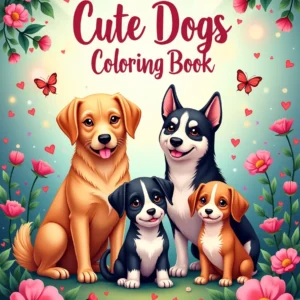 pawfect dogs coloring book: cute & relaxing pet dog scenes for creativity and fun
